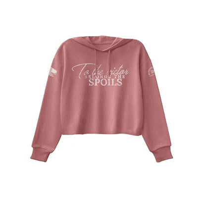 Mauve To The Victors Belongs The Spoils Women's Cropped Hoodie