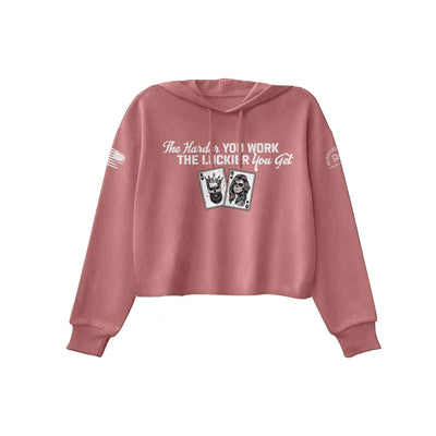 Mauve The Harder You Work Women's Cropped Hoodie