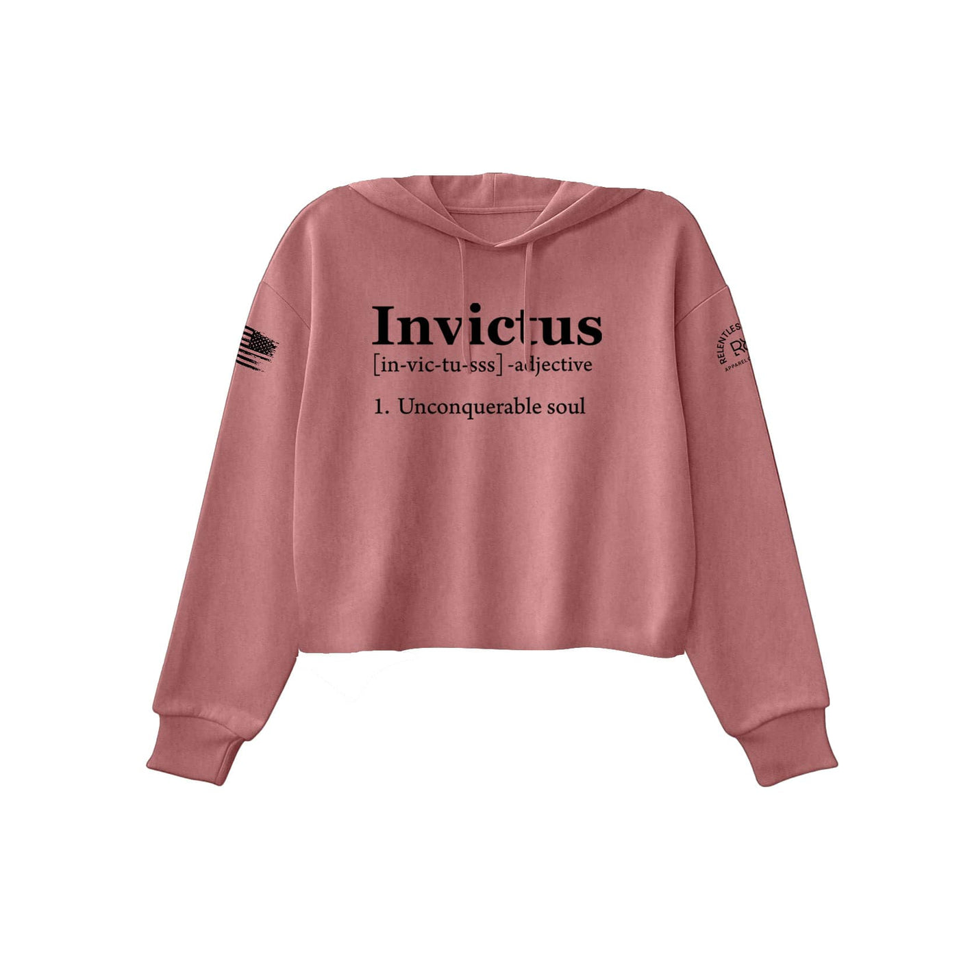 Mauve Invictus Women's Cropped Hoodie