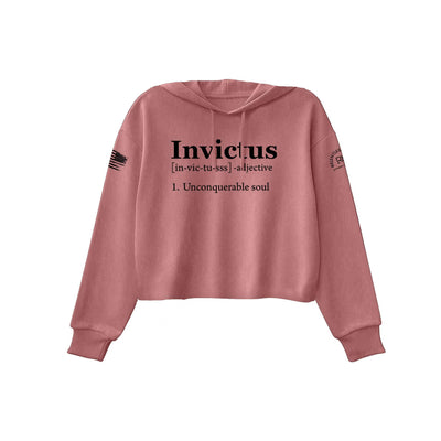 Mauve Invictus Women's Cropped Hoodie