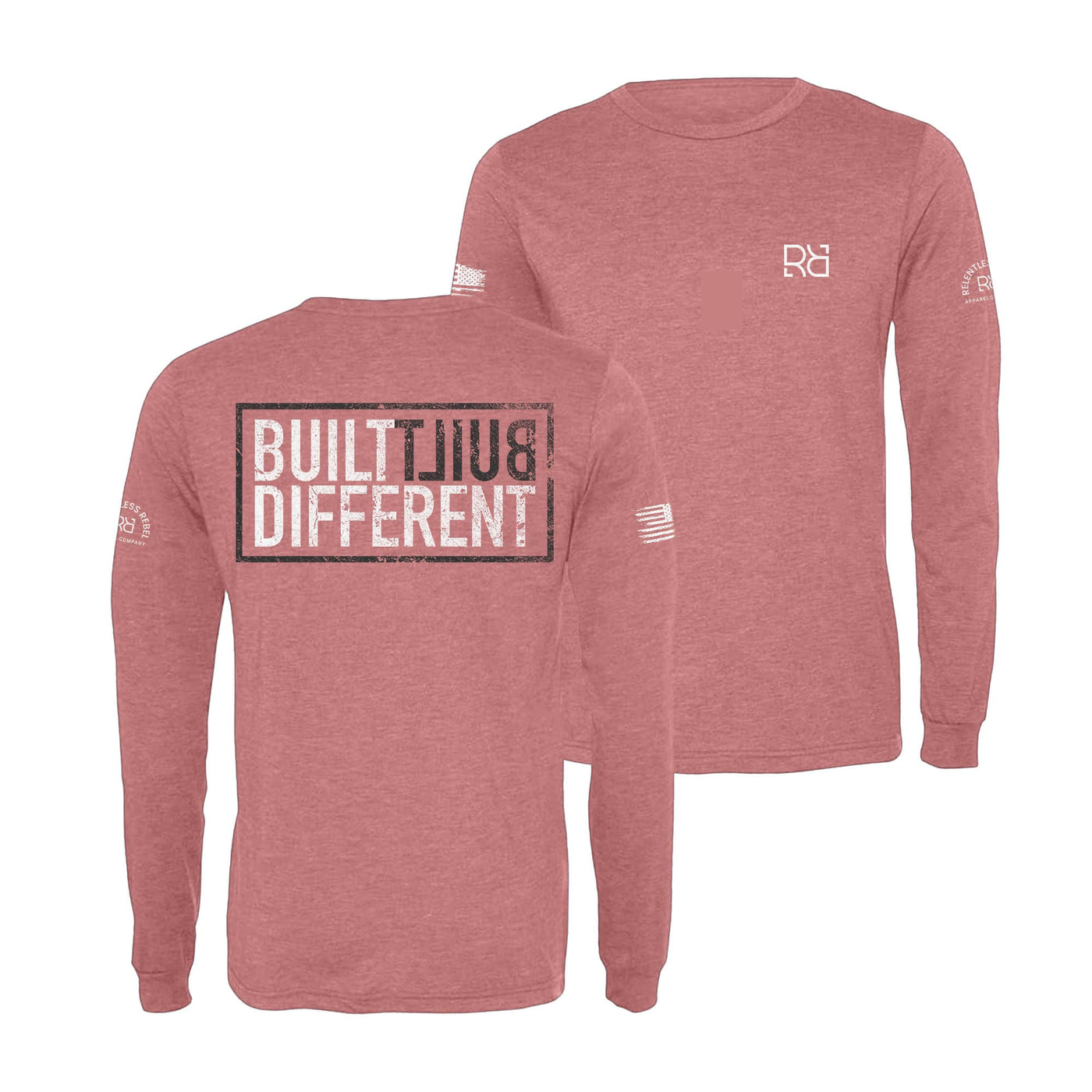 Mauve Built Different Men's Triblend Long Sleeve Shirt