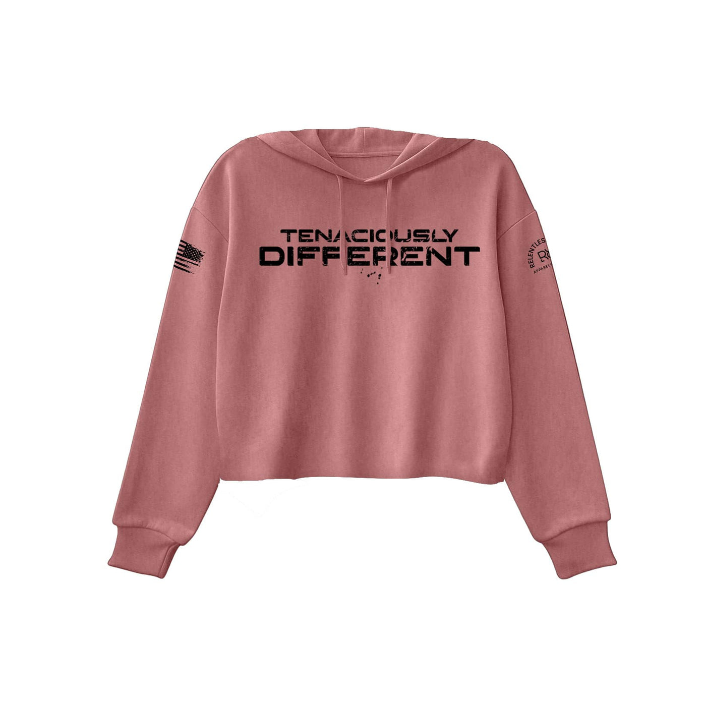 Mauve Tenaciously Different Women's Cropped Hoodie