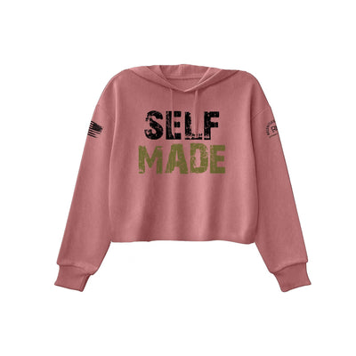 Mauve Self Made Women's Cropped Hoodie