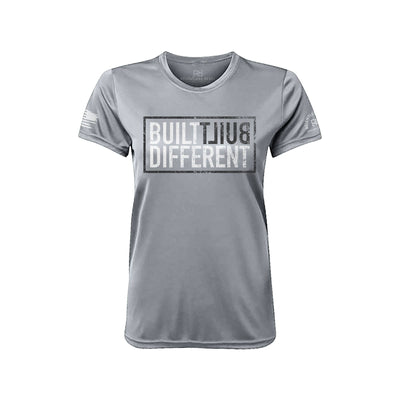 Built Different Front Medium Grey Women's Dry Fit Tee