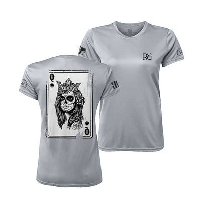 Medium Grey Rebel Queen "Rebel Ace" Women's Dri Fit Tee