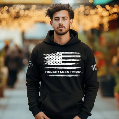 Relentless Rebel Flag | Front | Men's Hoodie