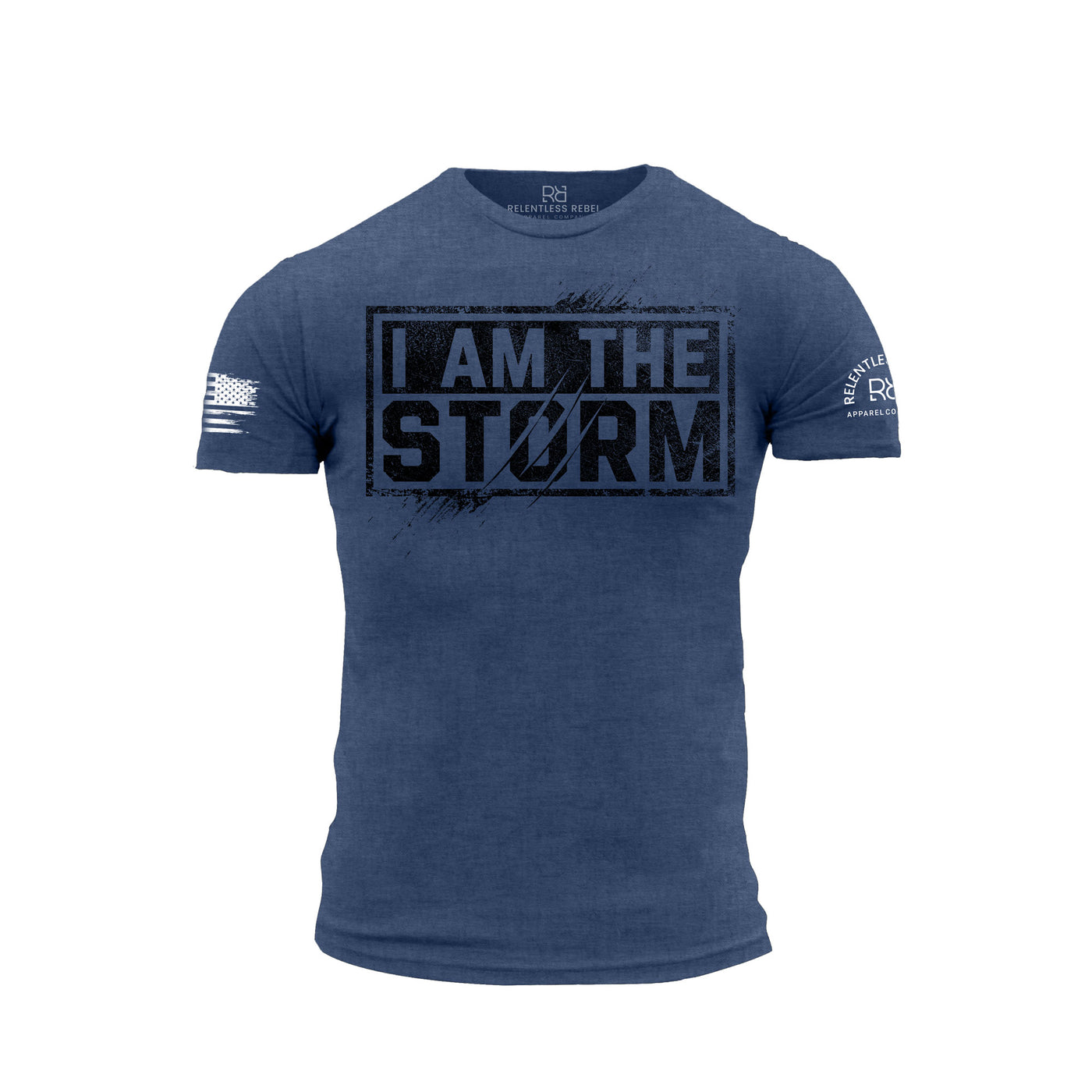 Rebel Blue Men's I Am The Storm Front Design Tee