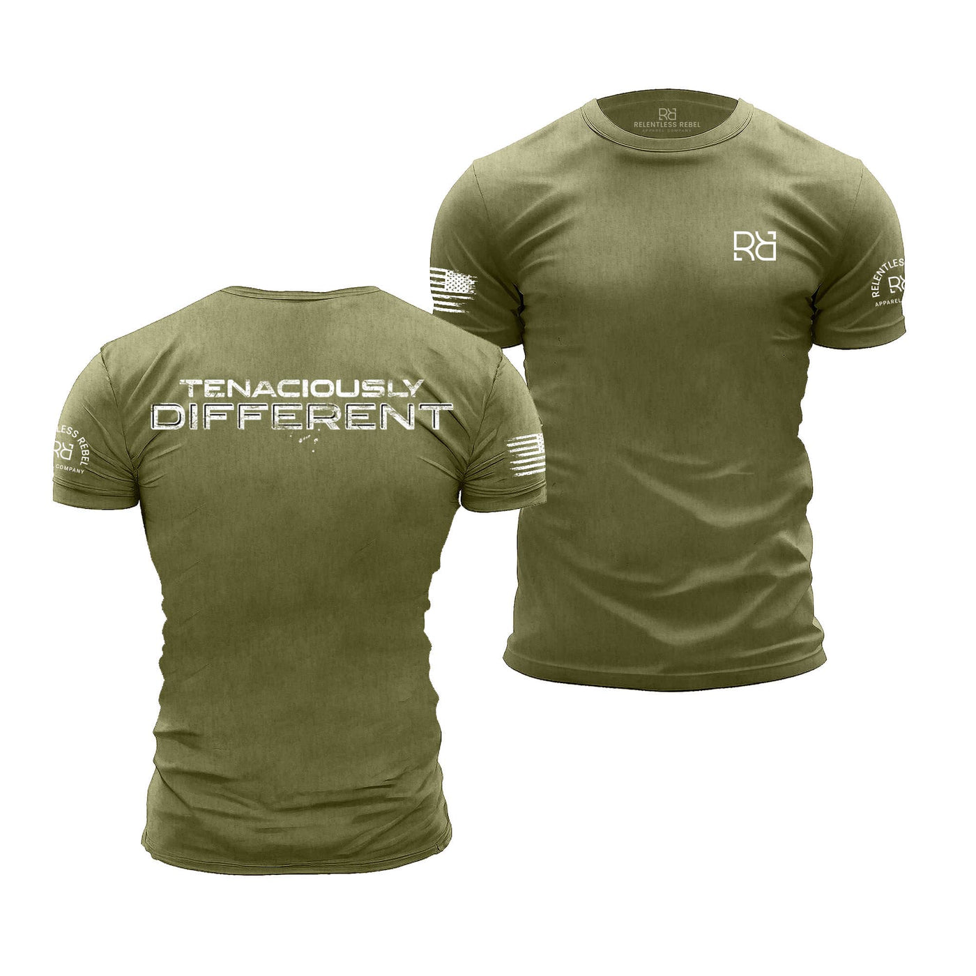 Military Green Tenaciously Different | Premium Men's Tee