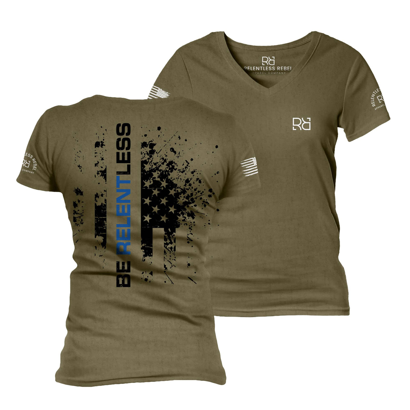 Be Relentless | Law Enforcement Edition | V-Neck Women's Tee