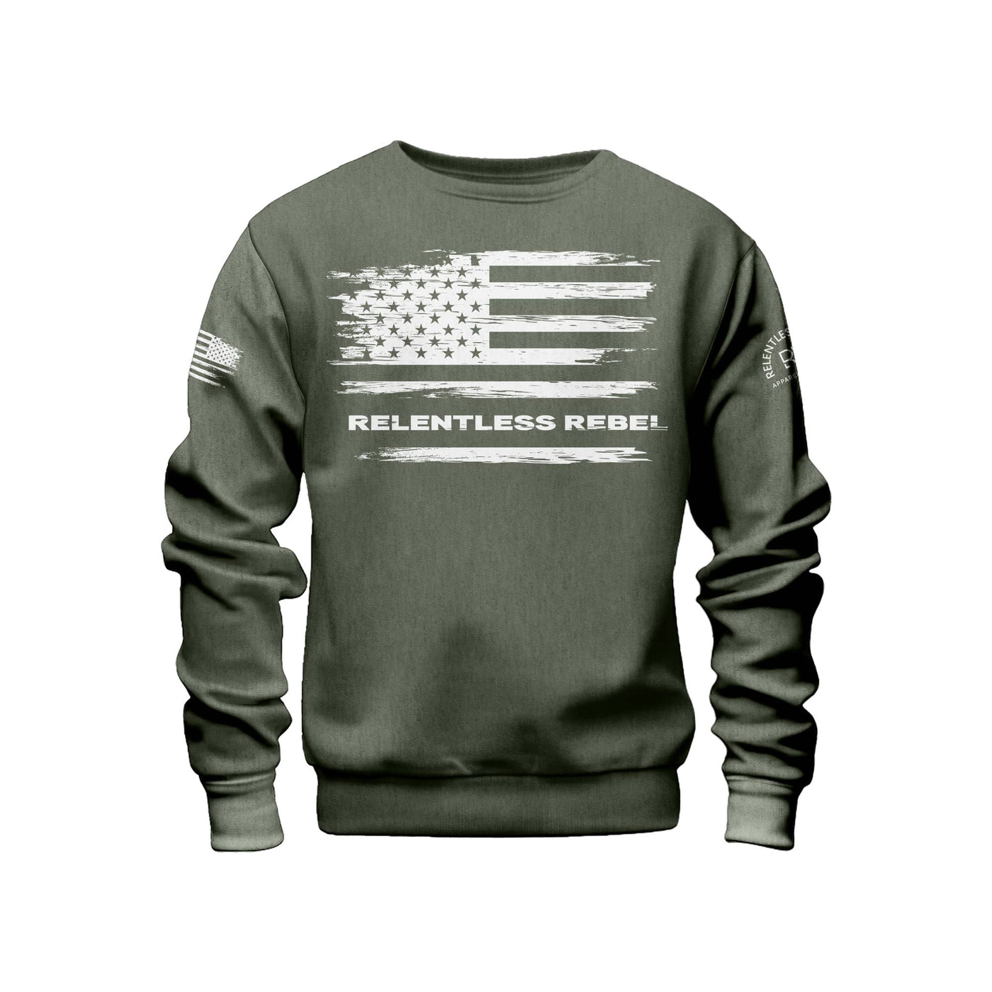 Relentless Rebel Flag | Front | Crew Neck Sweatshirt