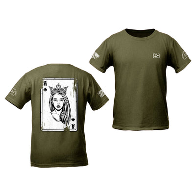 Military Green Rebel Princess Rebel Ace Youth Tee