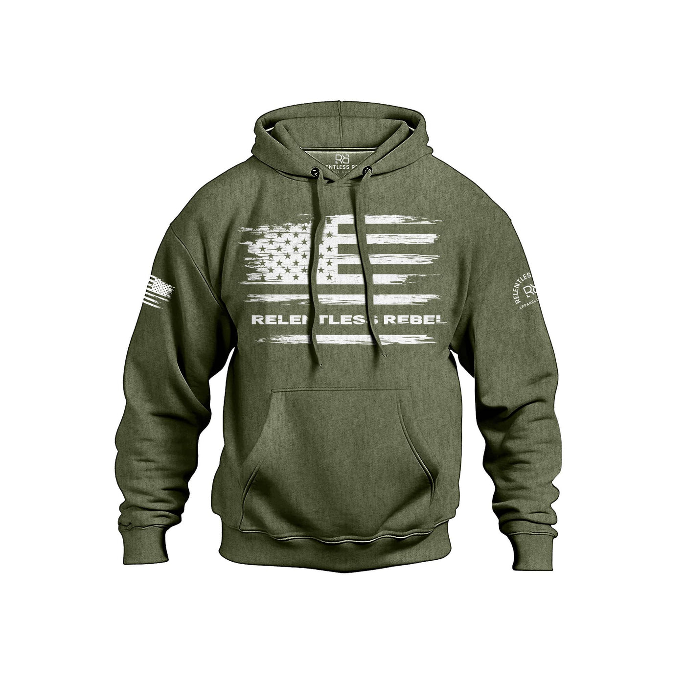 Relentless Rebel Flag | Front | Men's Hoodie