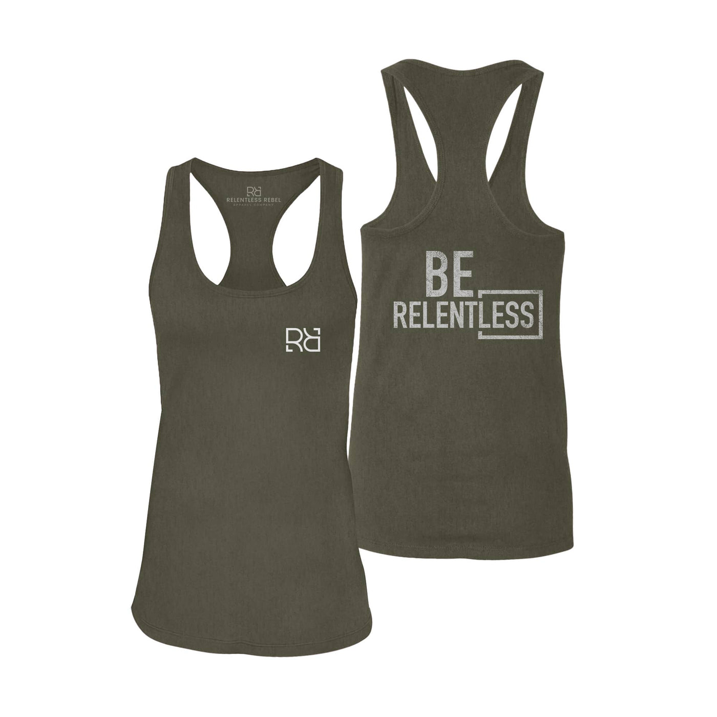 Be Relentless | W | Back | Women's Racerback Tank Top