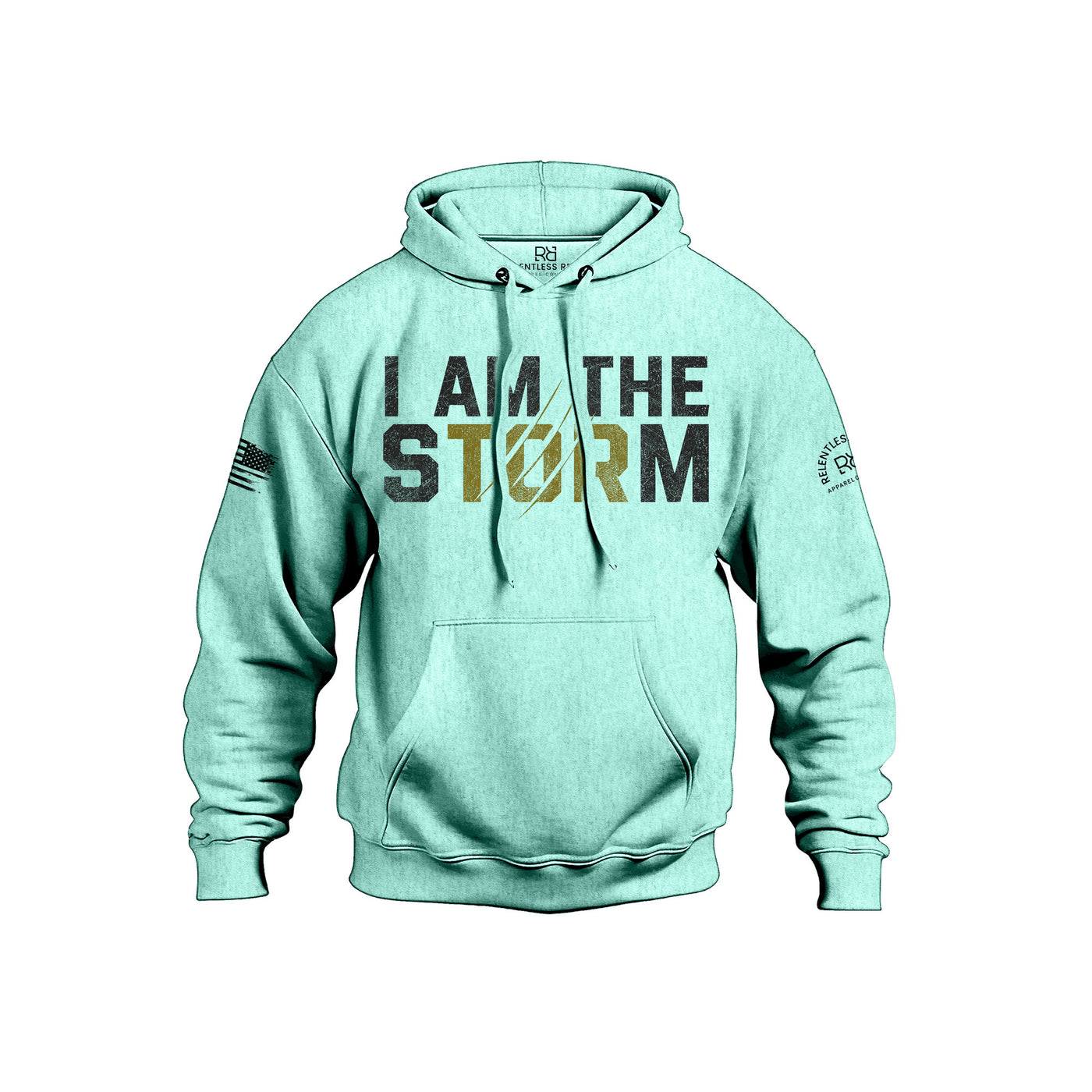 Mint Men's I Am The Storm Front Design Hoodie