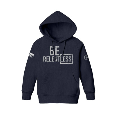 Navy Youth Be Relentless Front Design Hoodie