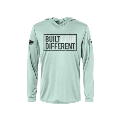 Built Different | Men's Dry Fit Hooded Long Sleeve | UPF50 Mint