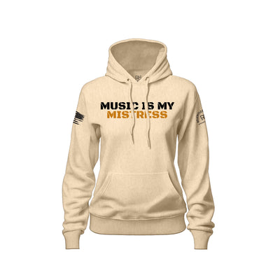 Sandshell Women's Music Is My Mistress Front Design Hoodie