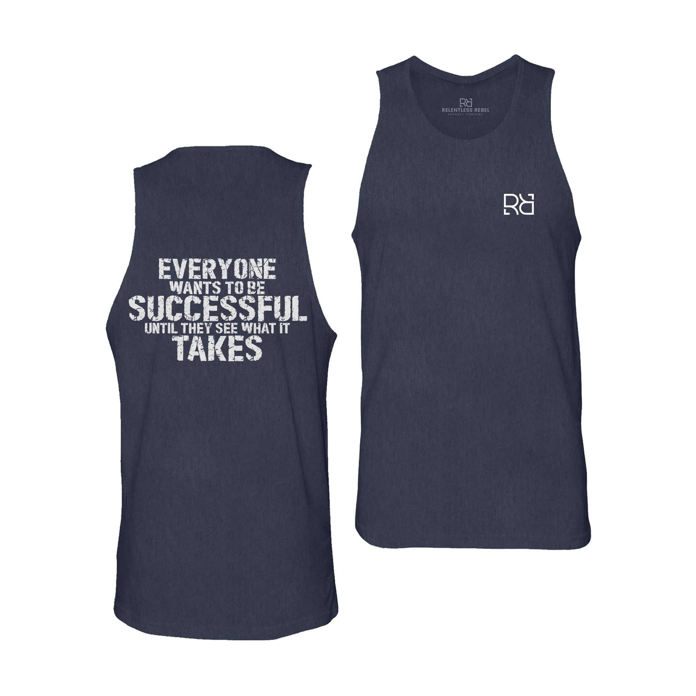 Solid Black Everyone Wants to Be Successful Men's Tank Top