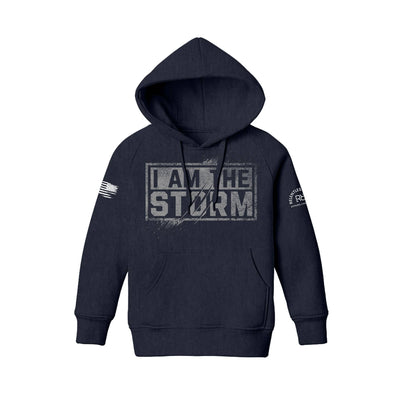 Navy Youth I Am The Storm Front Design Hoodie
