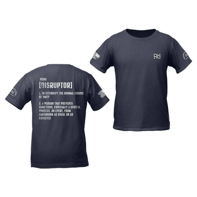 Heather Navy The Disruptor Back Design Youth Tee