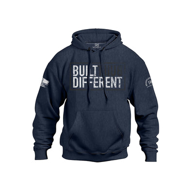 Built Different Heavyweight navy hoodie