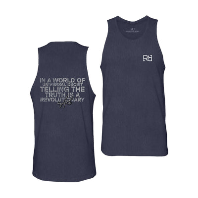 Navy In A World of Universal Deceit Men's Tank Top