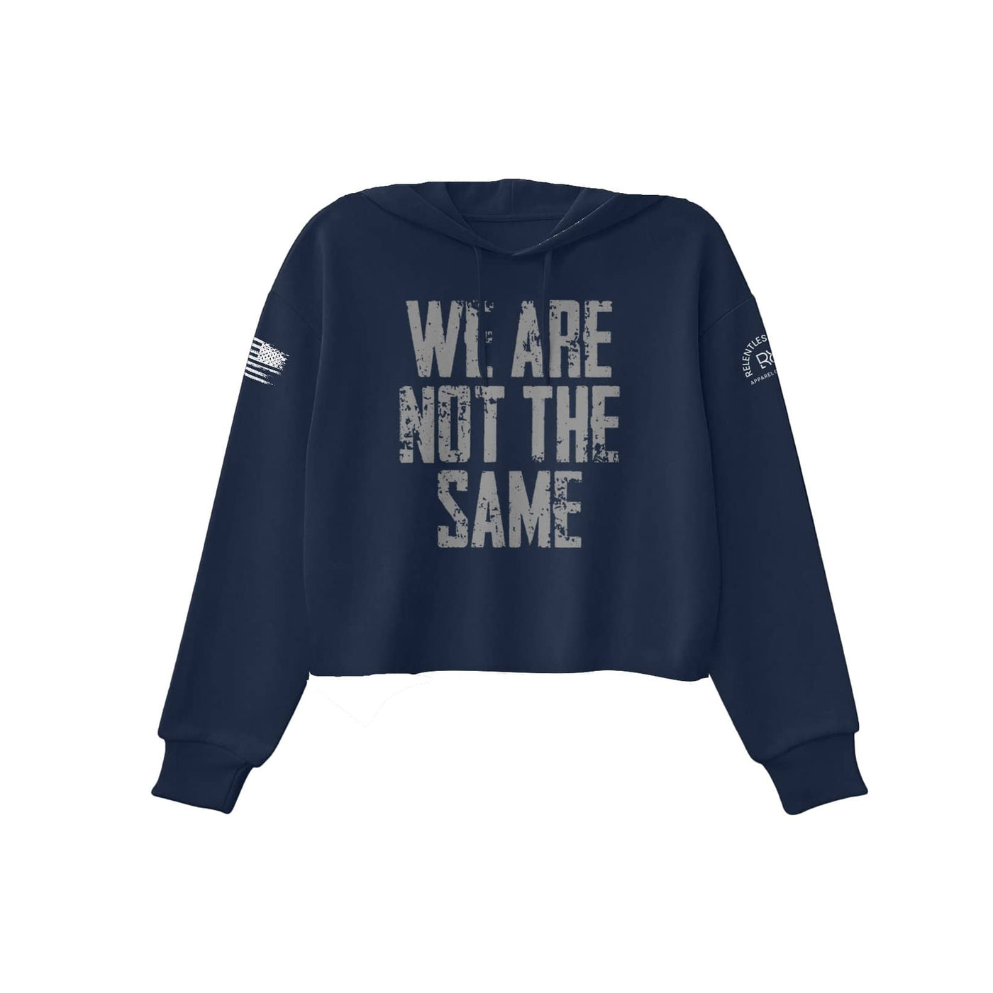 Navy We are Not The Same Women's Cropped Hoodie