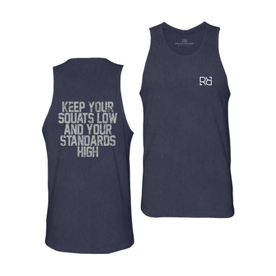 Navy Keep Your Squats Low Men's Tank Top