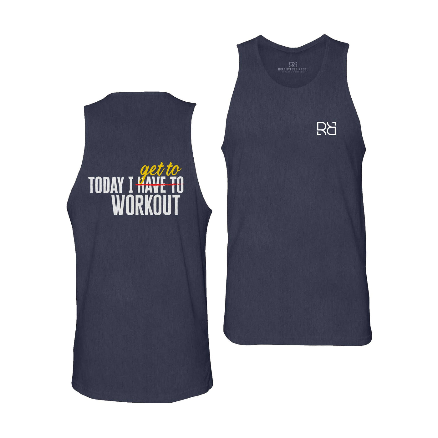 Navy Today I Get To Work Out Men's Tank Top