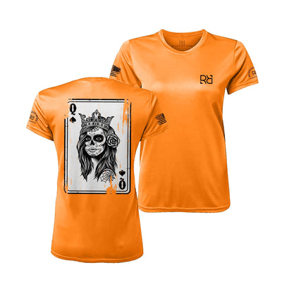 Neon Orange Rebel Queen "Rebel Ace" Women's Dri Fit Tee