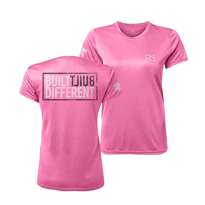 Built Different Neon Pink Women's Dry Fit Tee