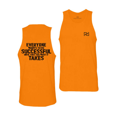 Orange Everyone Wants to Be Successful Men's Tank Top