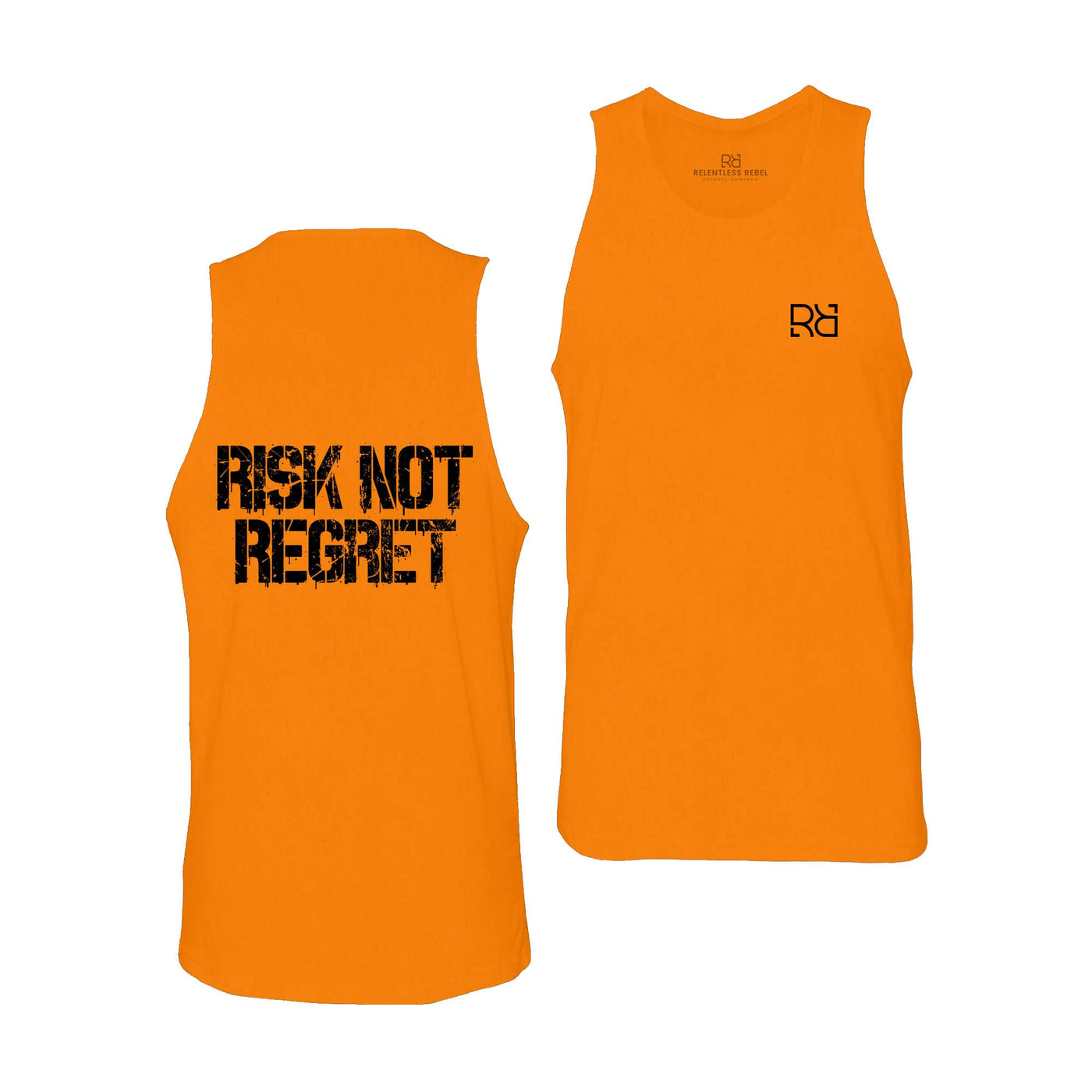 Orange Risk Not Regret Men's Tank Top