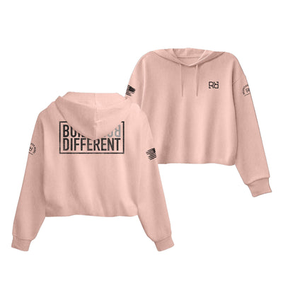 Peach Built Different Women's Cropped Hoodie