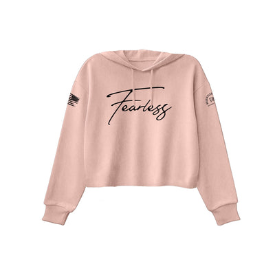 Peach Fearless Women's Cropped Hoodie