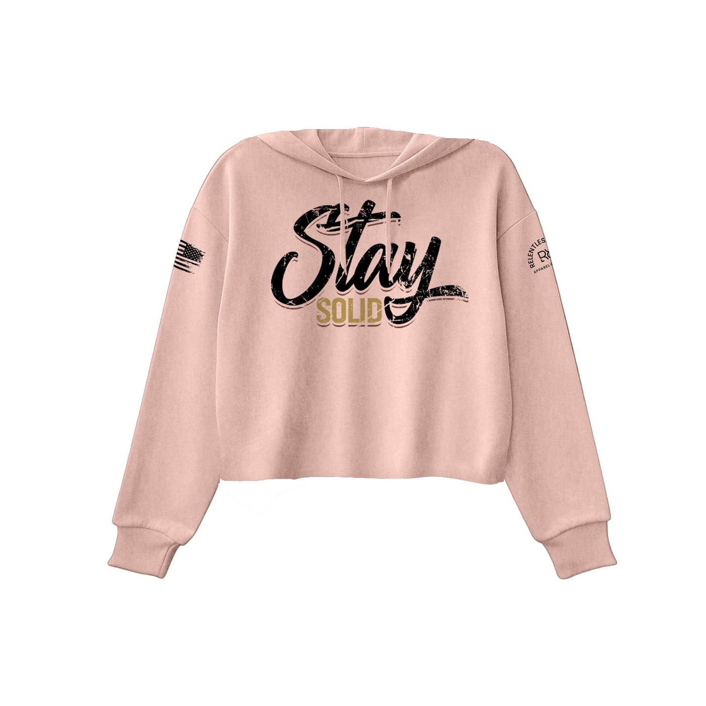 Peach Stay Solid Women's Cropped Hoodie