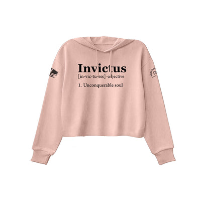 Peach Invictus Women's Cropped Hoodie