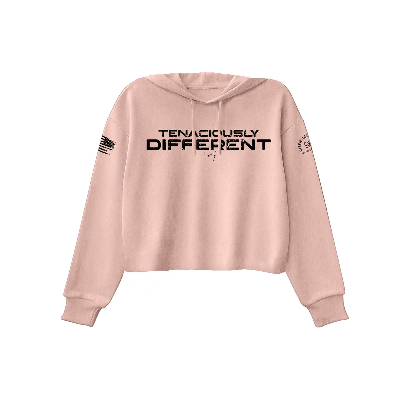 Peach Tenaciously Different Women's Cropped Hoodie