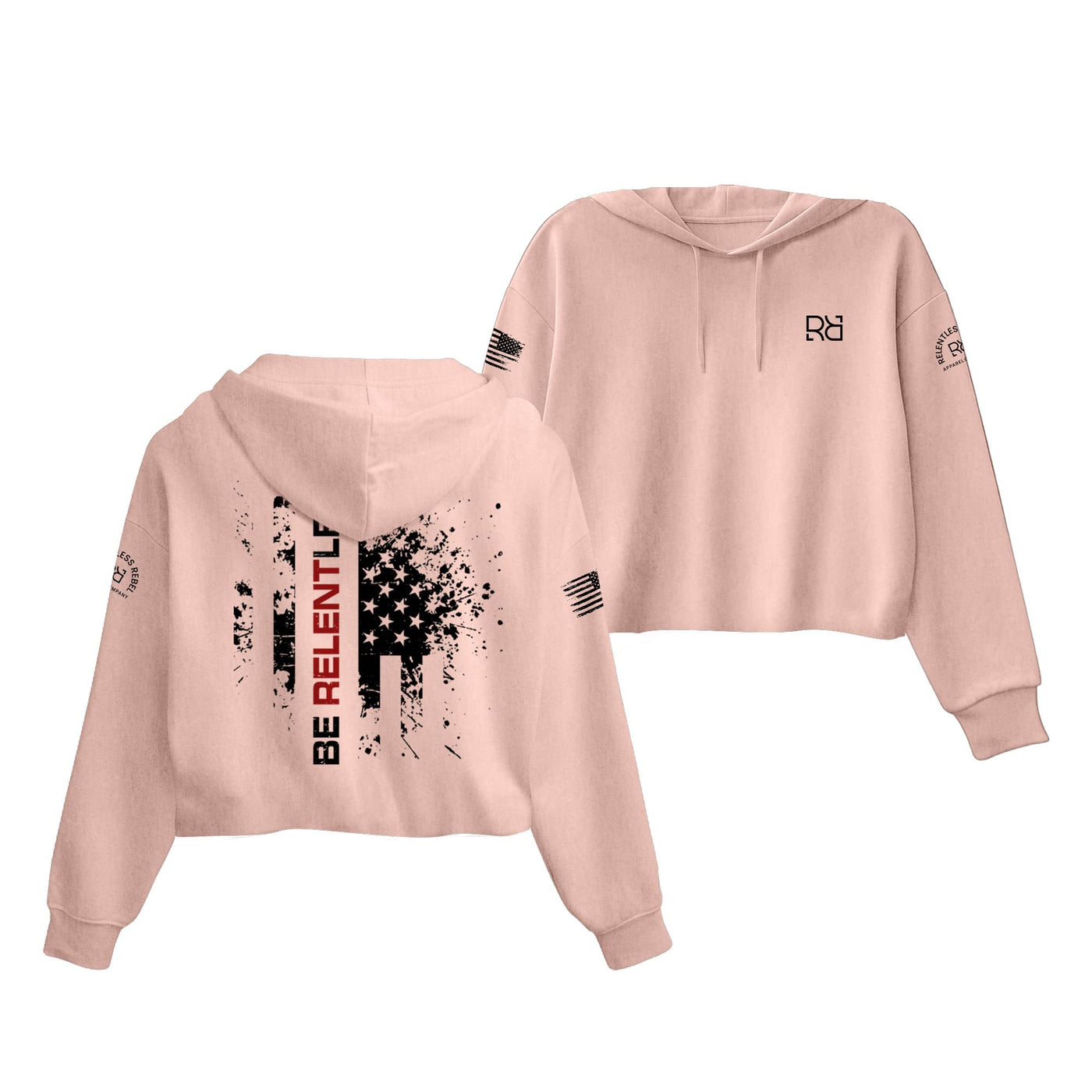 Peach Be Relentless Women's Cropped Hoodie