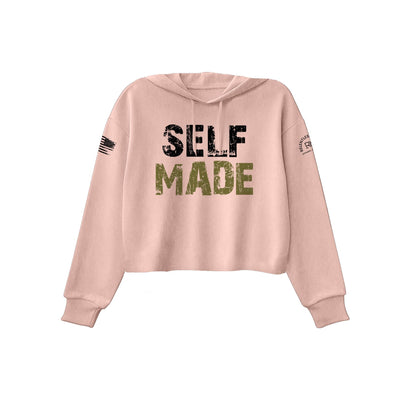 Peach Self Made Women's Cropped Hoodie