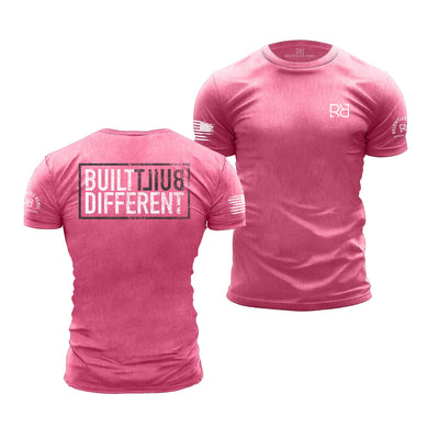 Charity Pink Built Different tee.