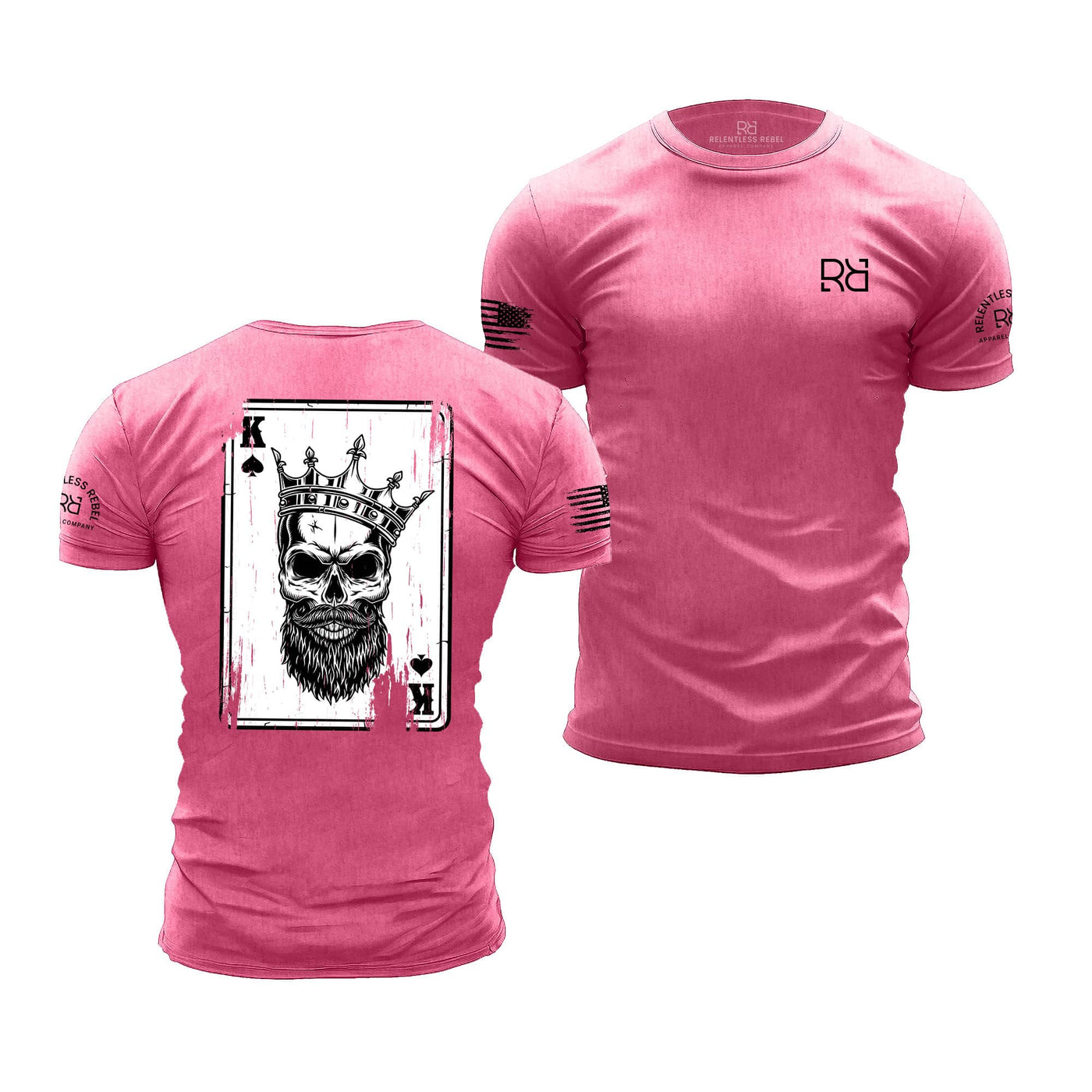 Charity Pink Men's Rebel King Back Design Tee