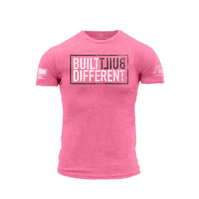 Built Different Charity Pink front design t-shirt