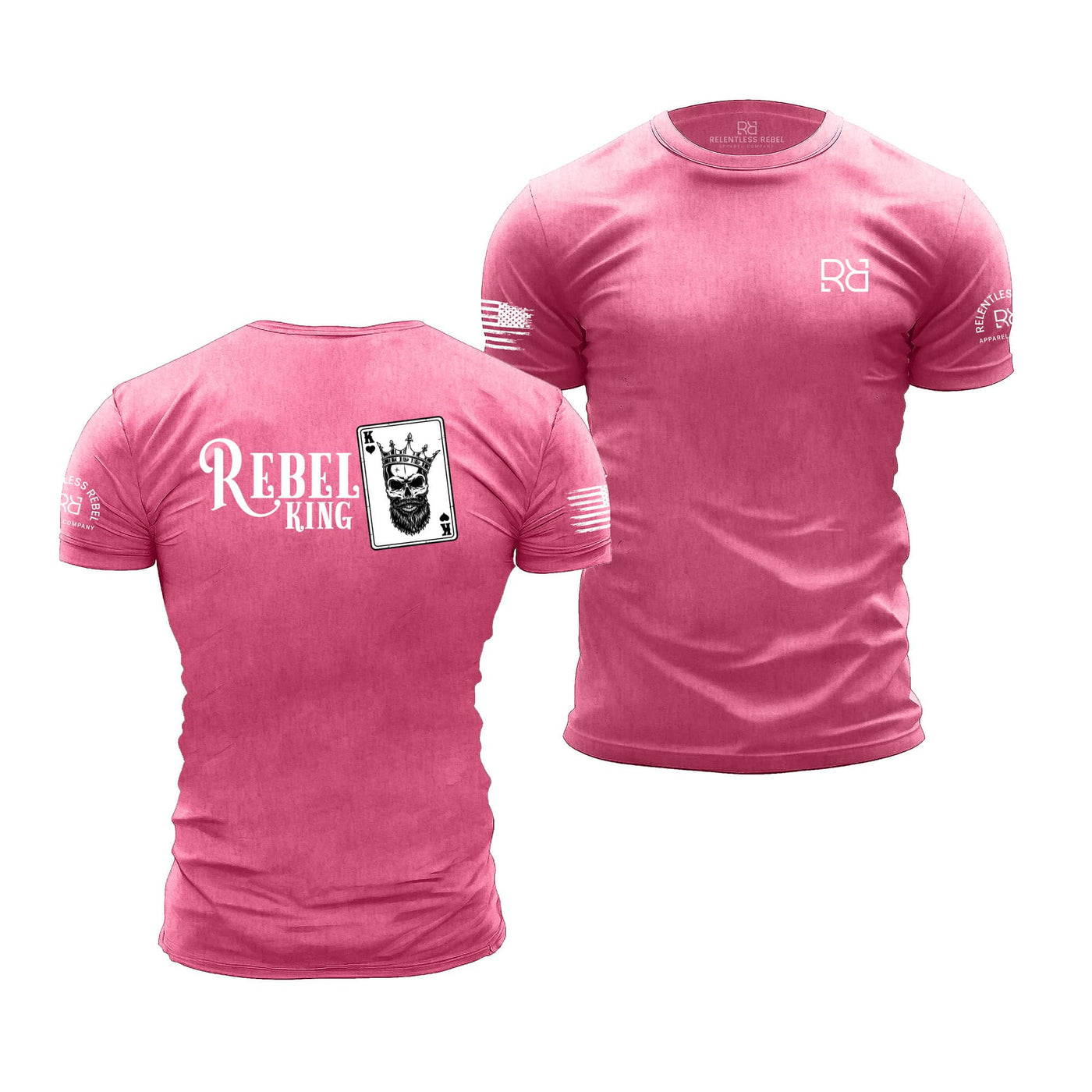 Charity Pink Men's Rebel King Back Design Tee