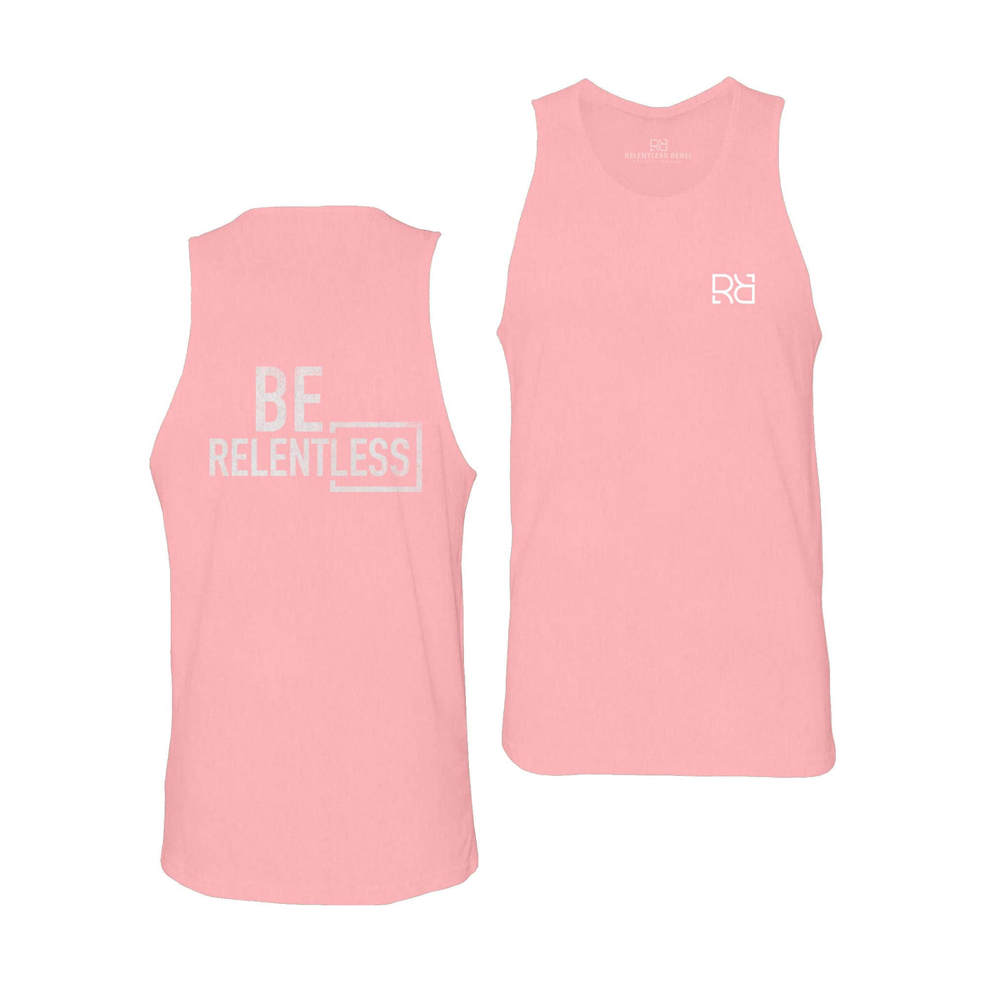 Pink Men's Be Relentless Back Design Tank Top