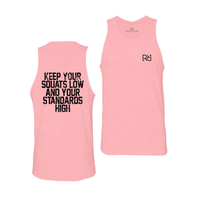 Pink Keep Your Squats Low Men's Tank Top