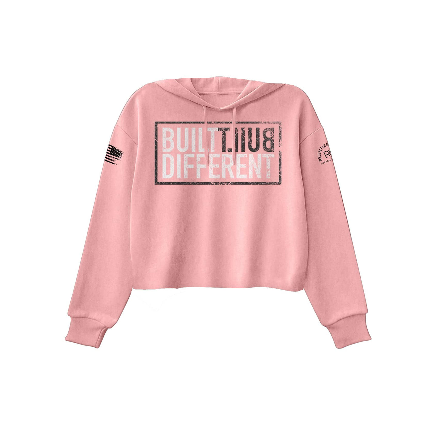 Pink Built Different Women's Cropped Hoodie