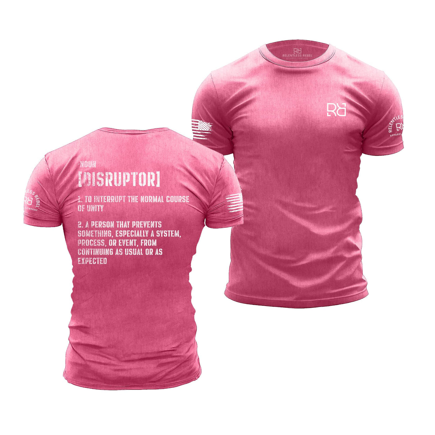 Charity Pink The Disruptor Back Design Men's Tee