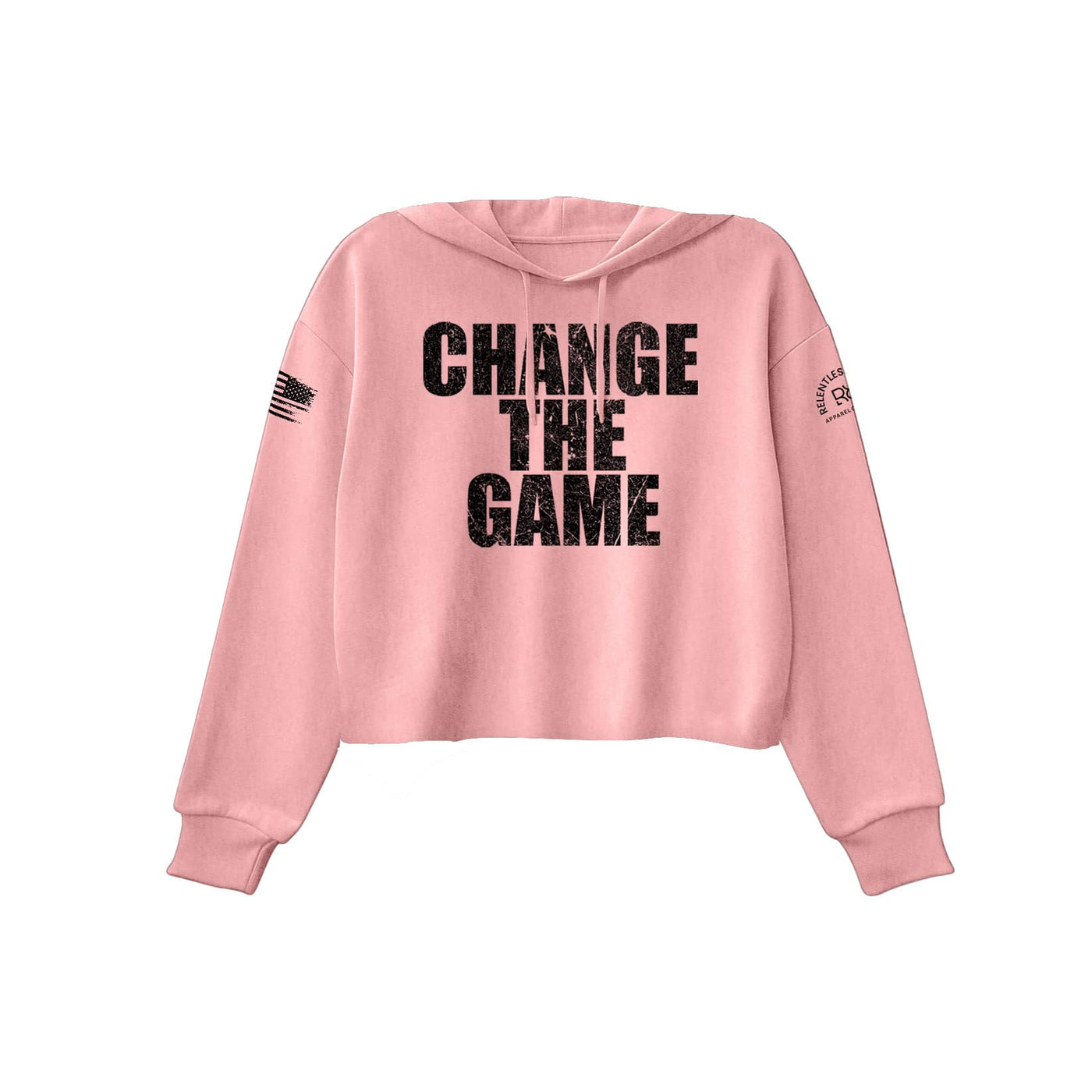 Pink Change the Game Women's Cropped Hoodie