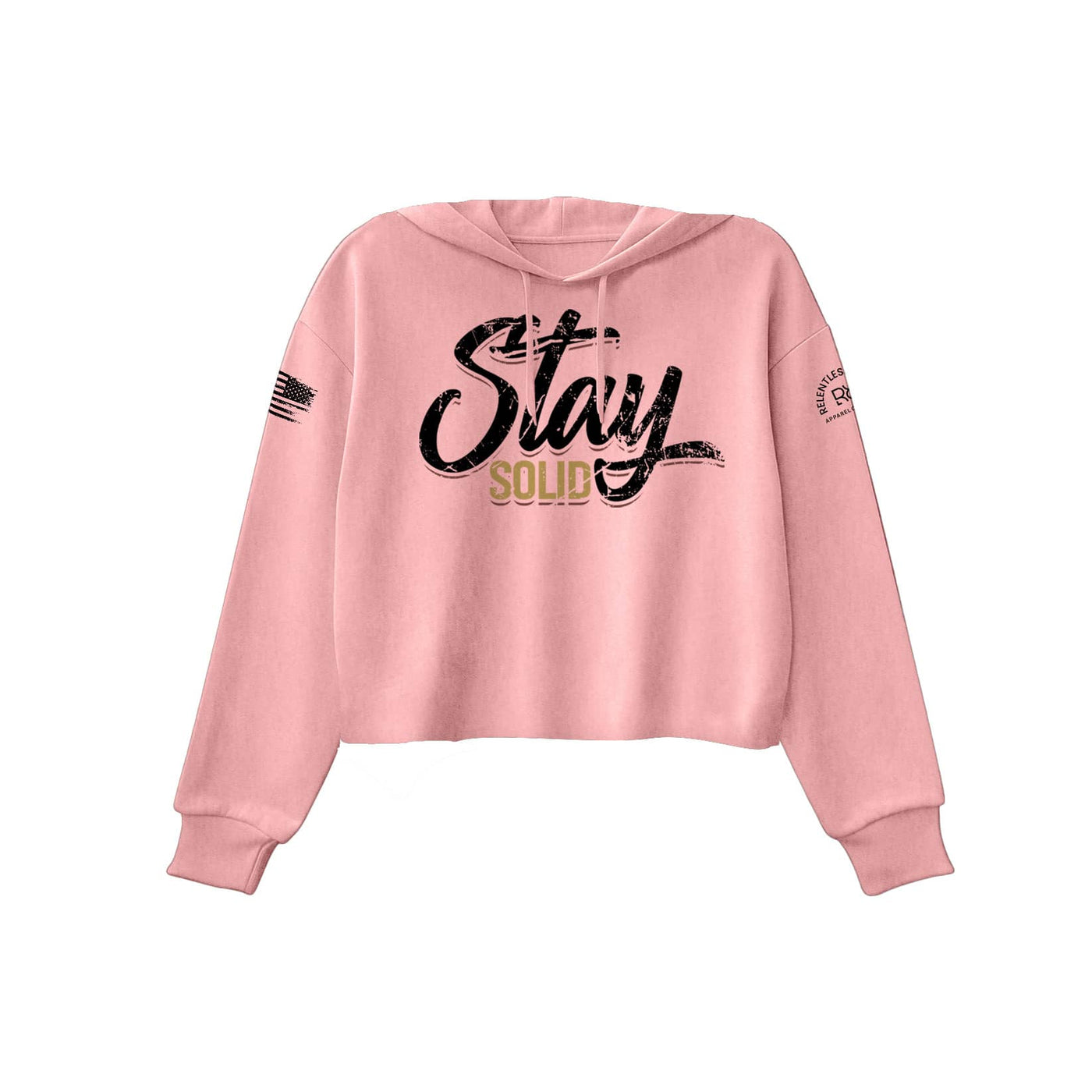 Pink Stay Solid Women's Cropped Hoodie